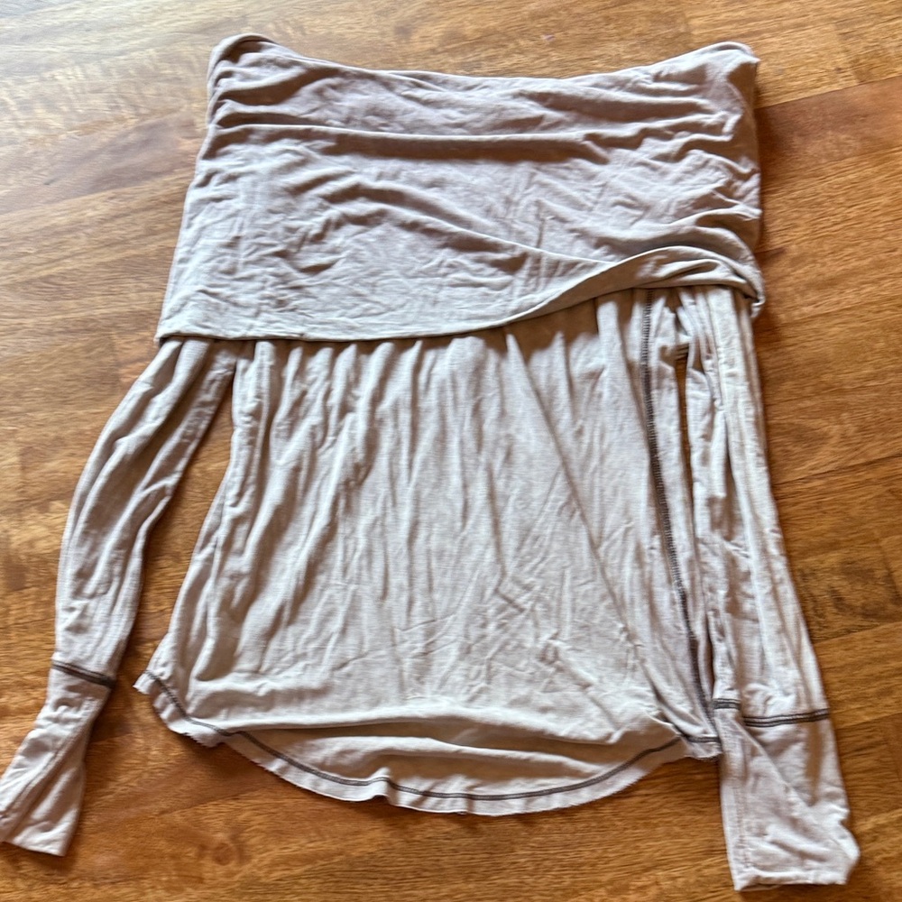 We The Free Off-Shoulder Top in Light Taupe
